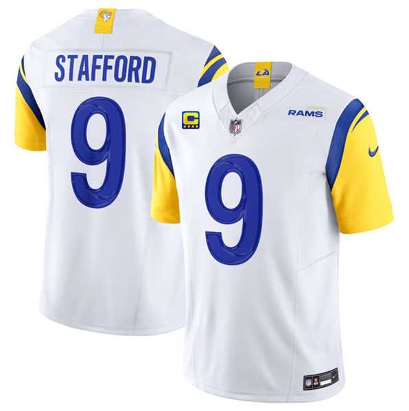 Men & Women & Youth Los Angeles Rams #9 Matthew Stafford White 2023 F.U.S.E. With 4-Star C Patch Vapor Untouchable Limited Football Stitched Jersey,We sell and wholesale Men & Women & Youth Los Angeles Rams #9 Matthew Stafford White 2023 F.U.S.E. With 4-Star C Patch Vapor Untouchable Limited Football Stitched Jersey on line form chian!